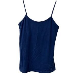 American Eagle Women Sz Large Navy Blue Cami Tank Top Y2K Preppy Fairy Basic